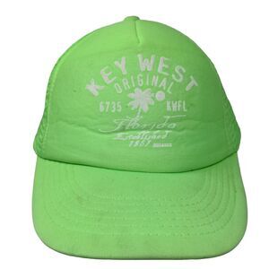Key West Original Snapback Mesh Back Trucker Hat Green OSFA Adjustable